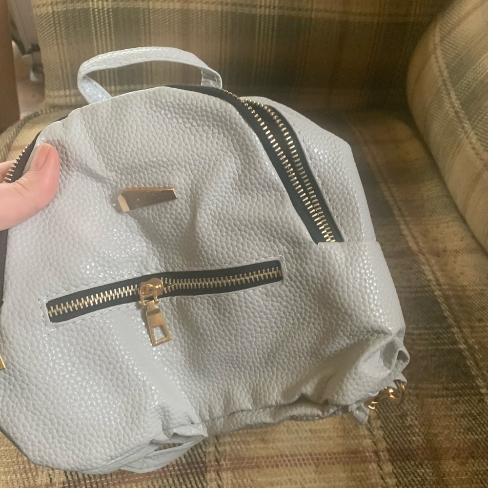 Mini leather backpack